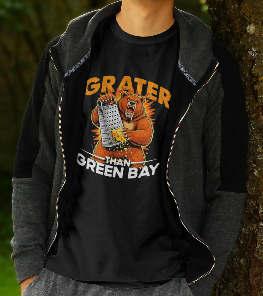 Grater Than Green Bay Bear Cheese Comedy T-Shirt