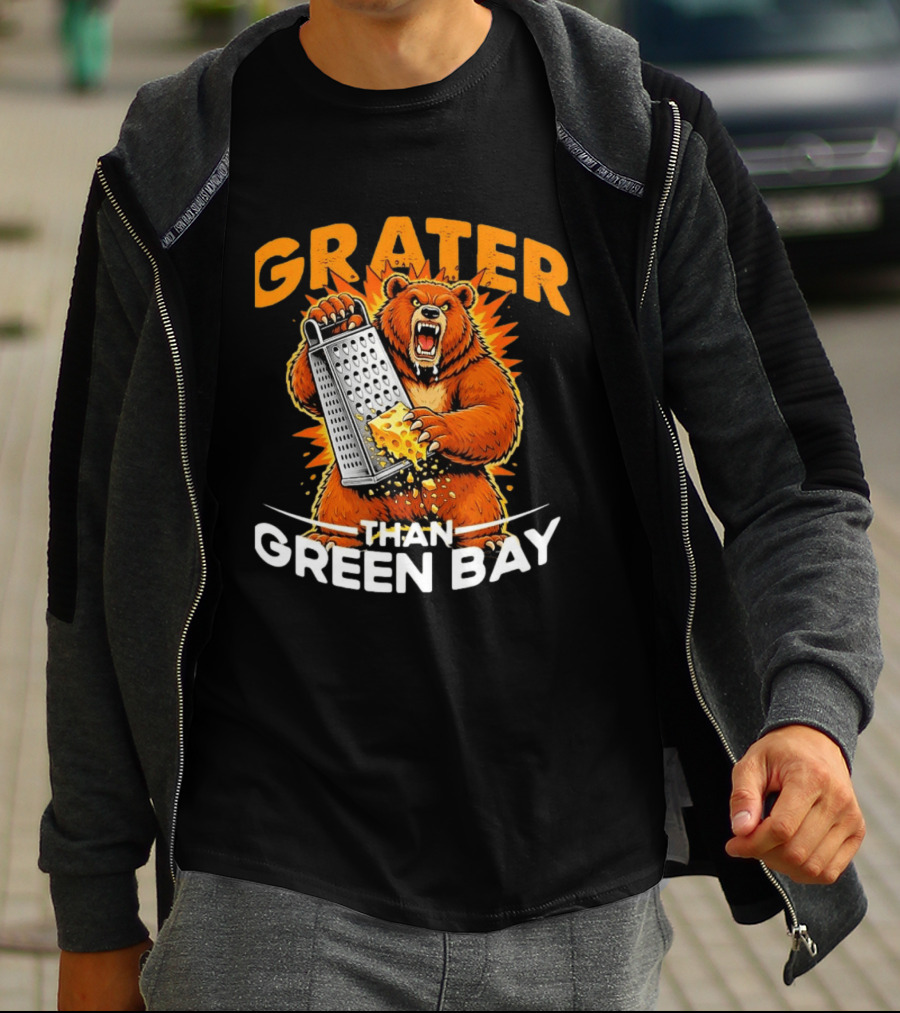 Grater Than Green Bay Bear Cheese Comedy T-Shirt