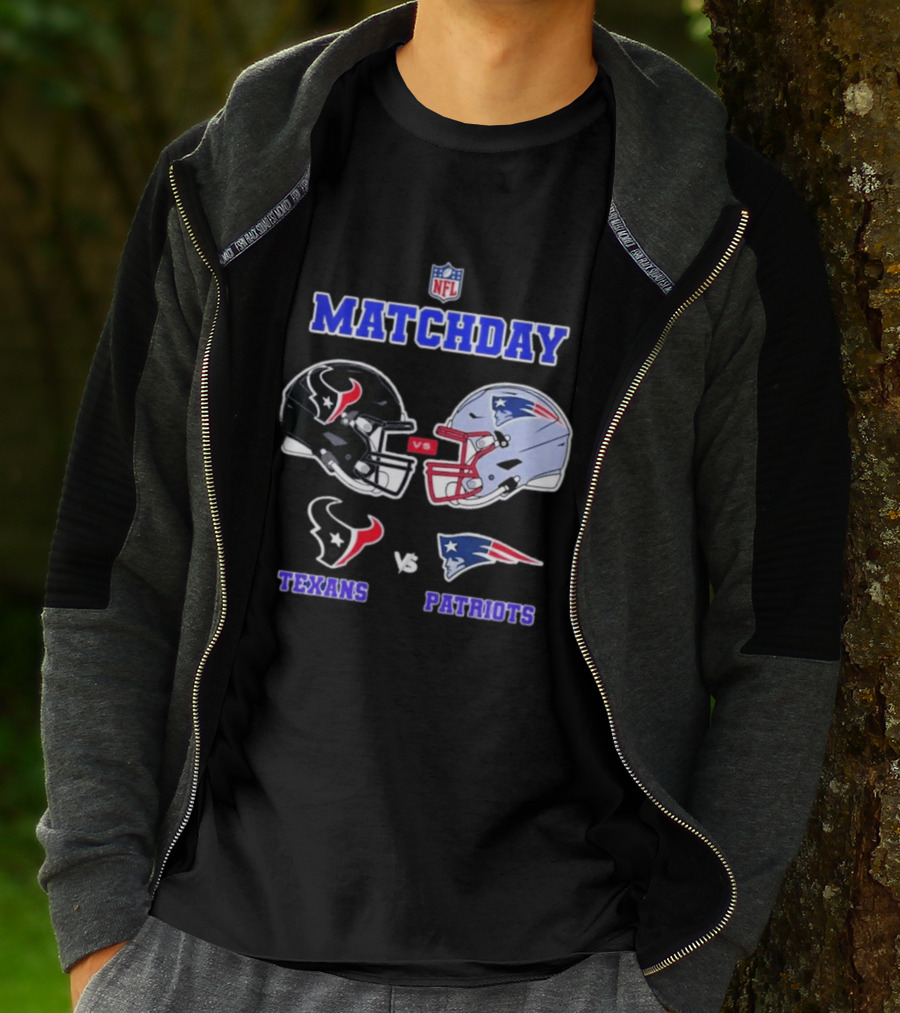NFL Matchday Houston Texans Vs New England Patriots January 18 Gillette Stadium Rivalry Edition T-Shirt