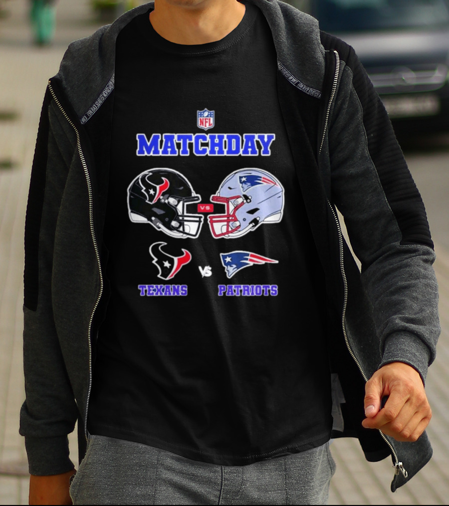 NFL Matchday Houston Texans Vs New England Patriots January 18 Gillette Stadium Rivalry Edition T-Shirt