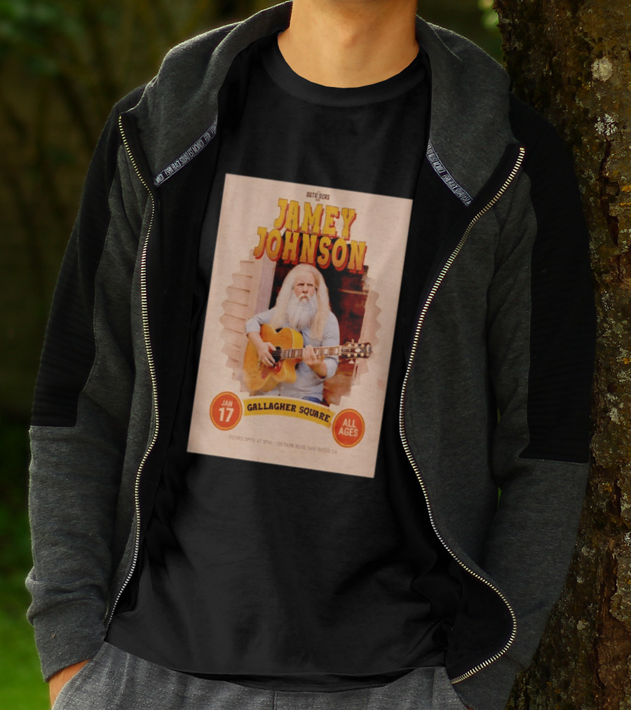 Jamey Johnson Live San Diego Gallagher Square January 17 All Ages Event 2026 T-Shirt