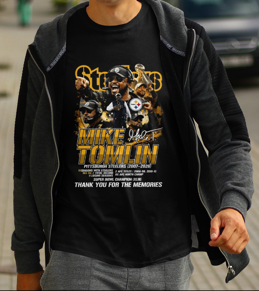 Mike Tomlin Pittsburgh Steelers 2007 2026 Super Bowl Champion Thank You T-Shirt