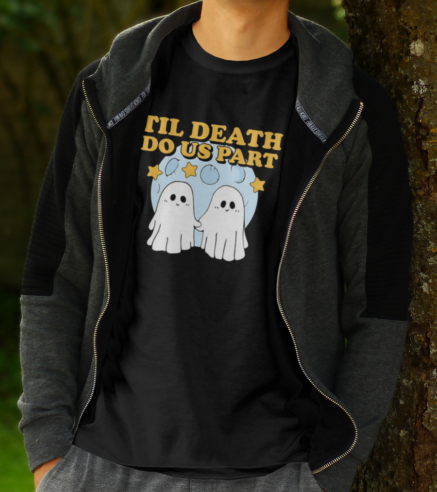 Til Death Do Us Part Ghosts Moon Stars T-Shirt