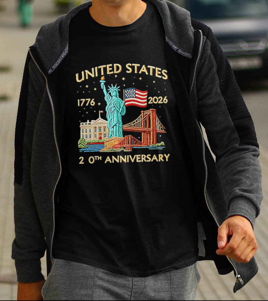United States 250th Anniversary Statue Of Liberty White House 1776 2026 T-Shirt