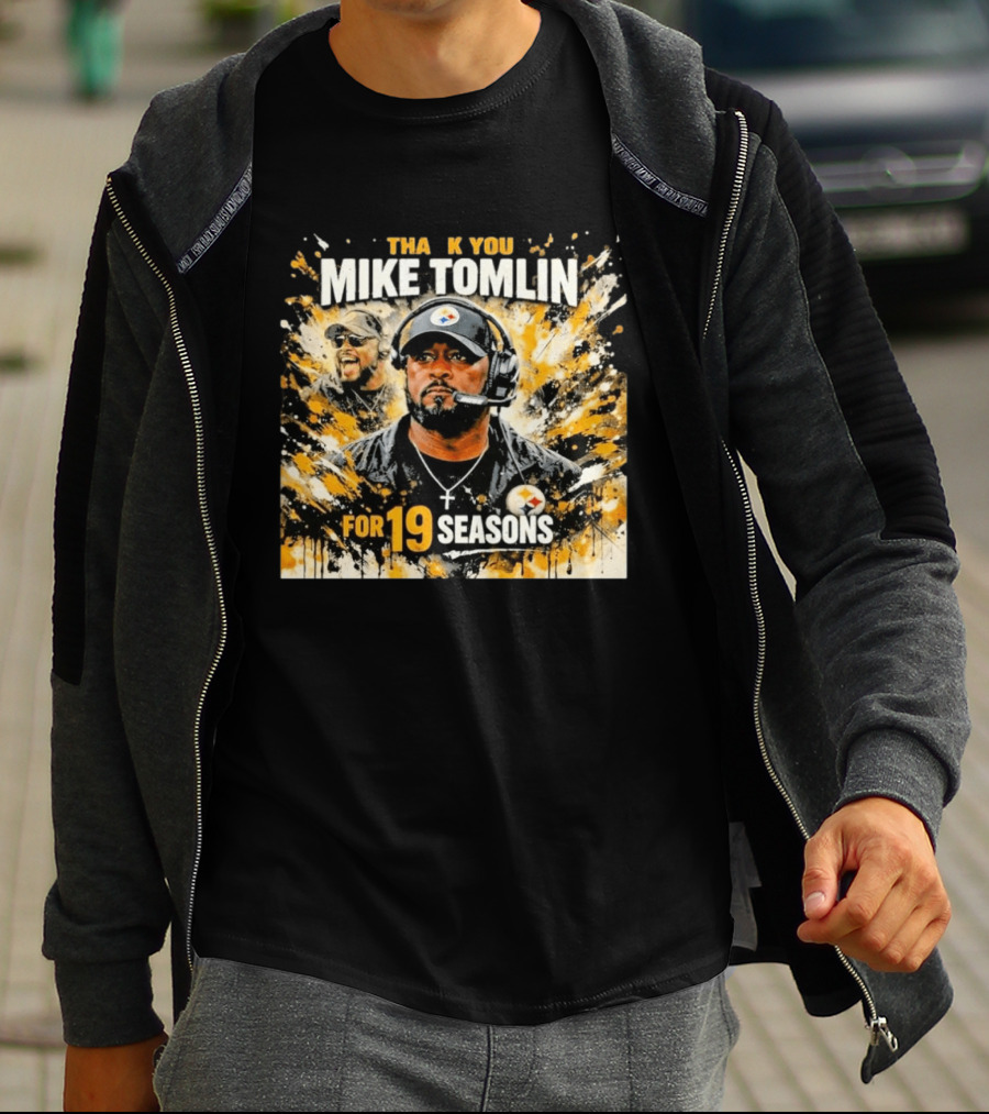 Pittsburgh Steelers Thank You Mike Tomlin For 19 Seasons T-Shirt