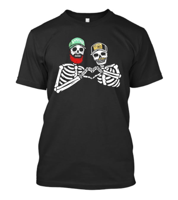 Post Malone Skeleton Avzyne Morgan Heart Hand T-Shirt