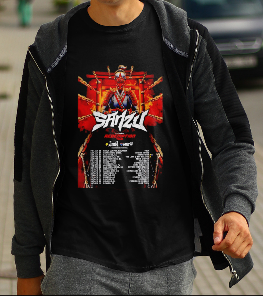 Sanzu Redemption Tour 26 Kuala Lumpur To Denver Concert Dates And Cities T-Shirt