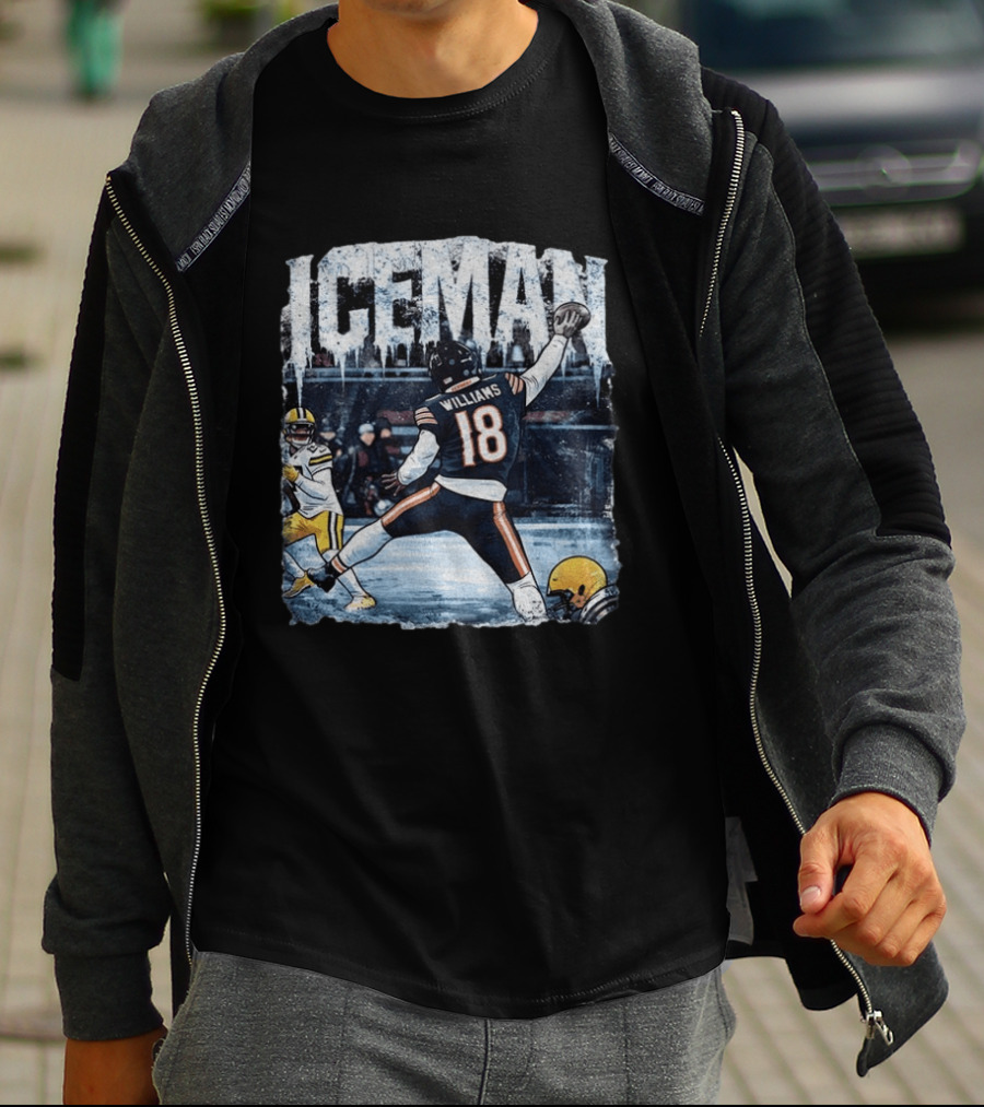 Caleb Williams Iceman Chicago Bears Football Tailgate Game Day Quarterback Action T-Shirt