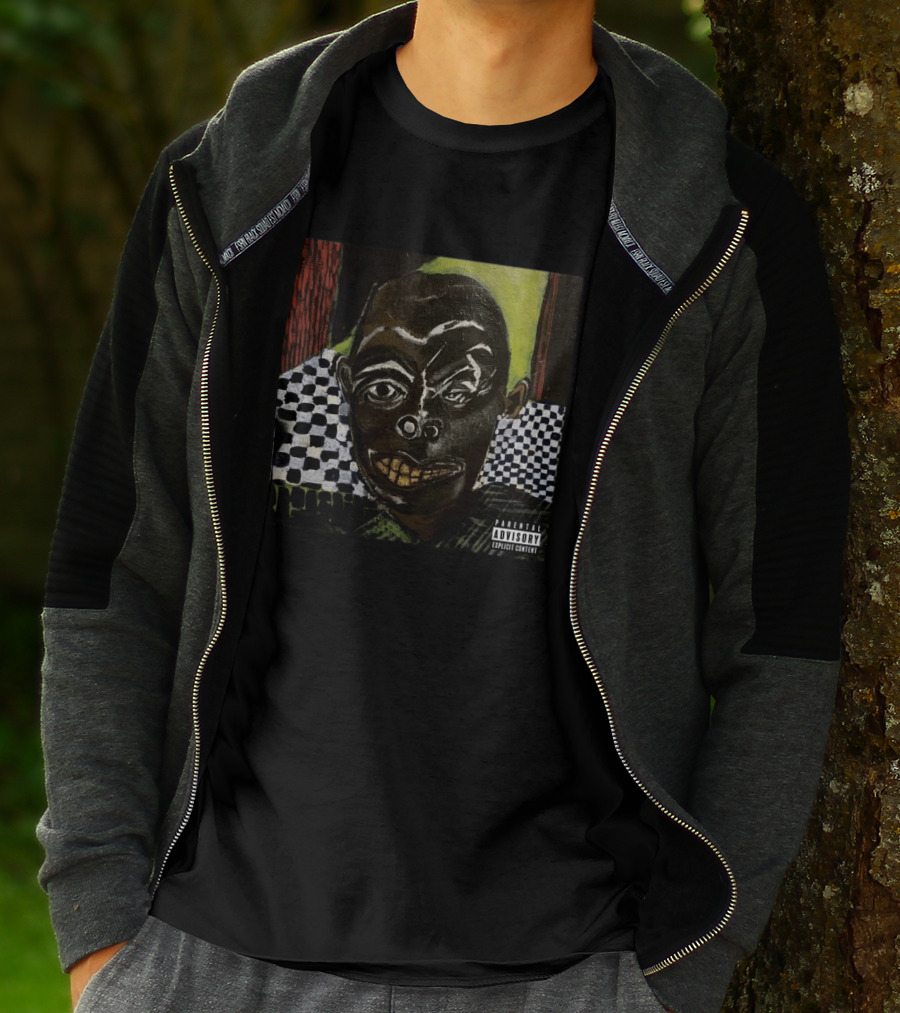 IDK Even The Devil Smiles Mixtape Album Cover Parental Advisory Checkerboard Background Dark Abstract T-Shirt