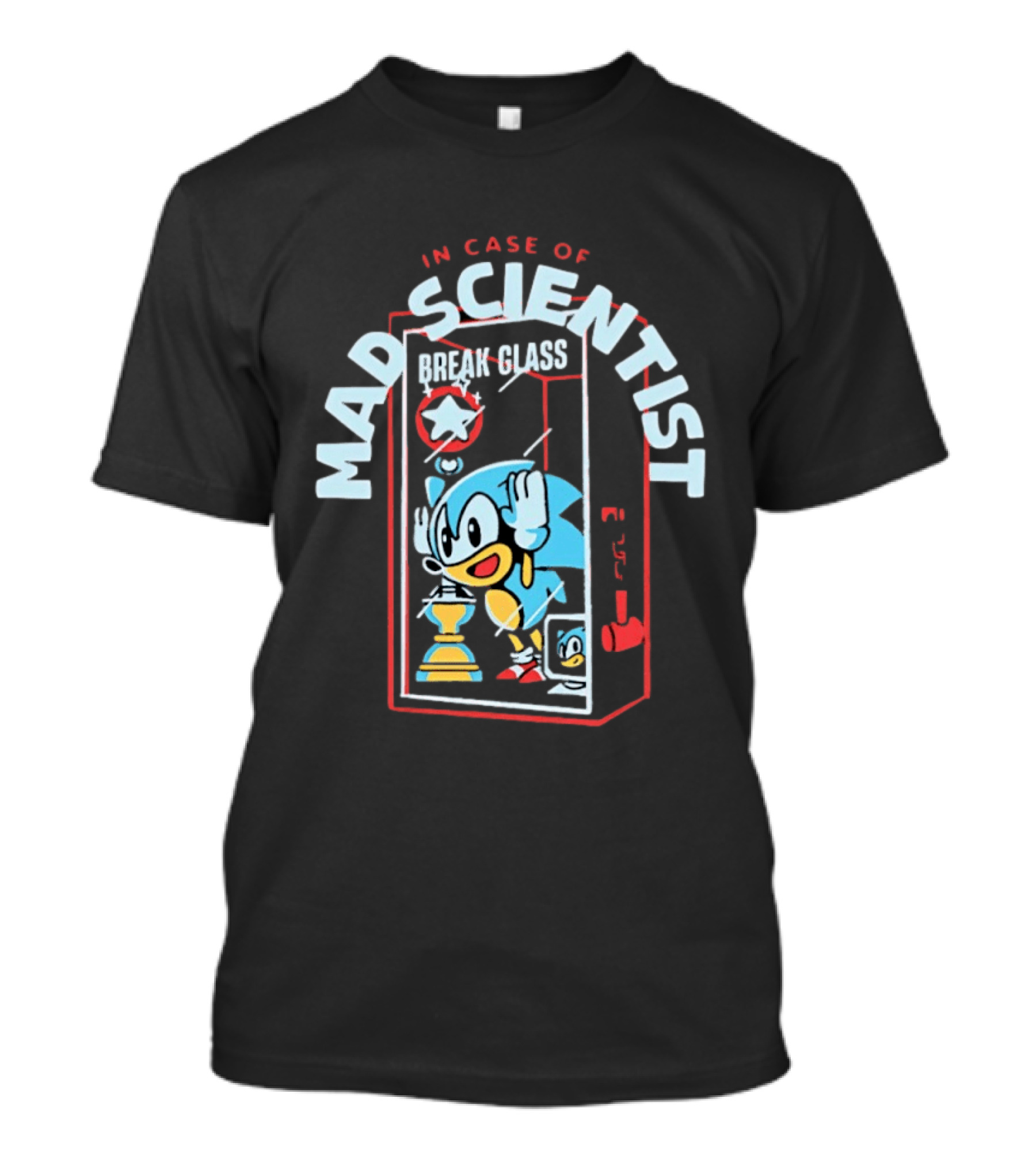 In Case Of Mad Scientist Break Glass Sonic Emergency Box T-Shirt