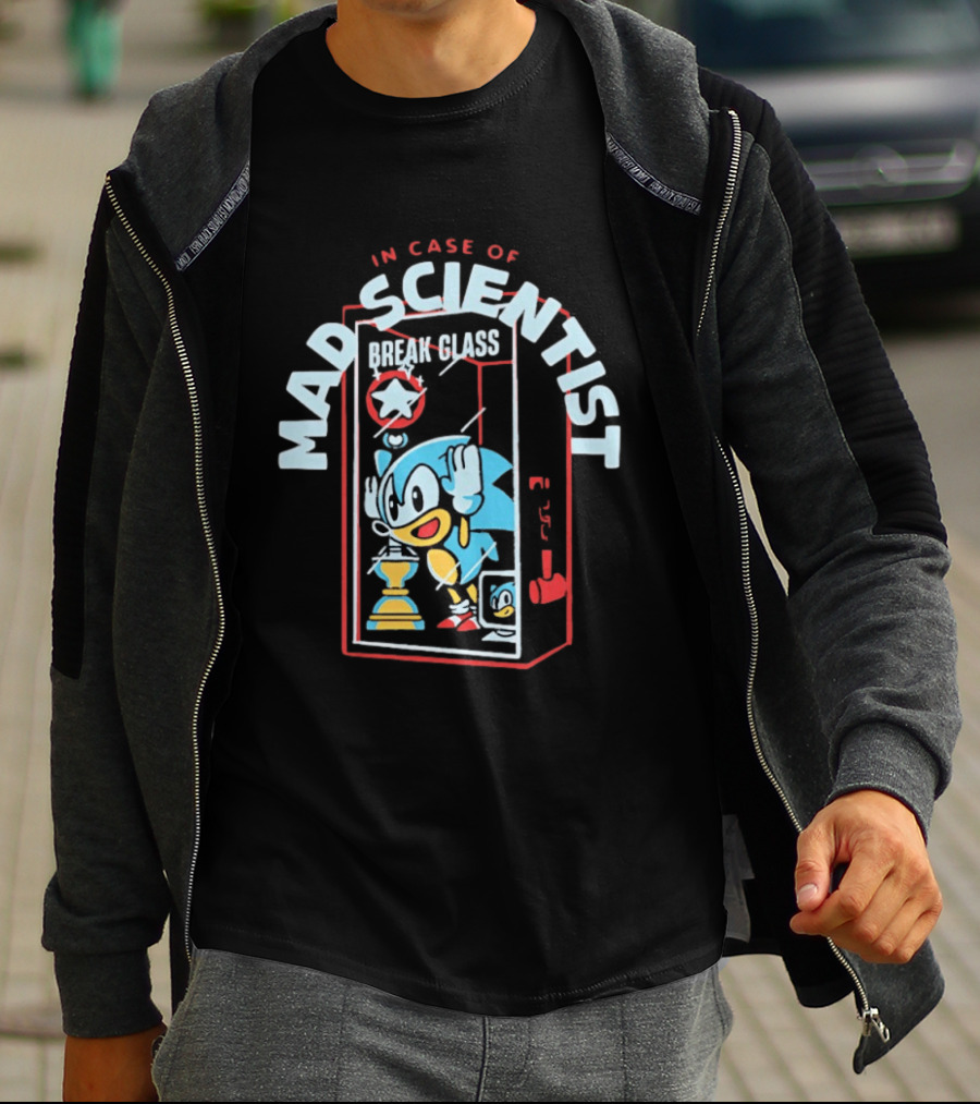 In Case Of Mad Scientist Break Glass Sonic Emergency Box T-Shirt