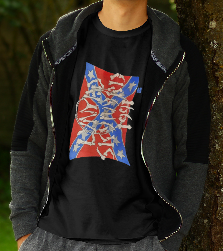 Lynyrd Skynyrd 1991 Confederate Flag Skeleton Bones T-Shirt