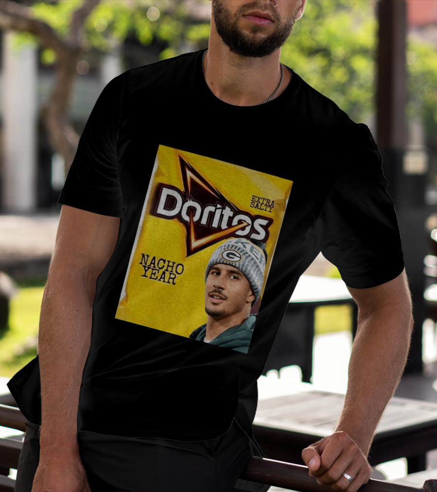 Doritos Nacho Year Extra Salty Green Bay Packers Football Beanie T-Shirt