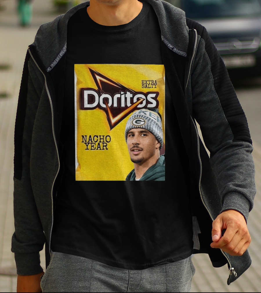 Doritos Nacho Year Extra Salty Green Bay Packers Football Beanie T-Shirt