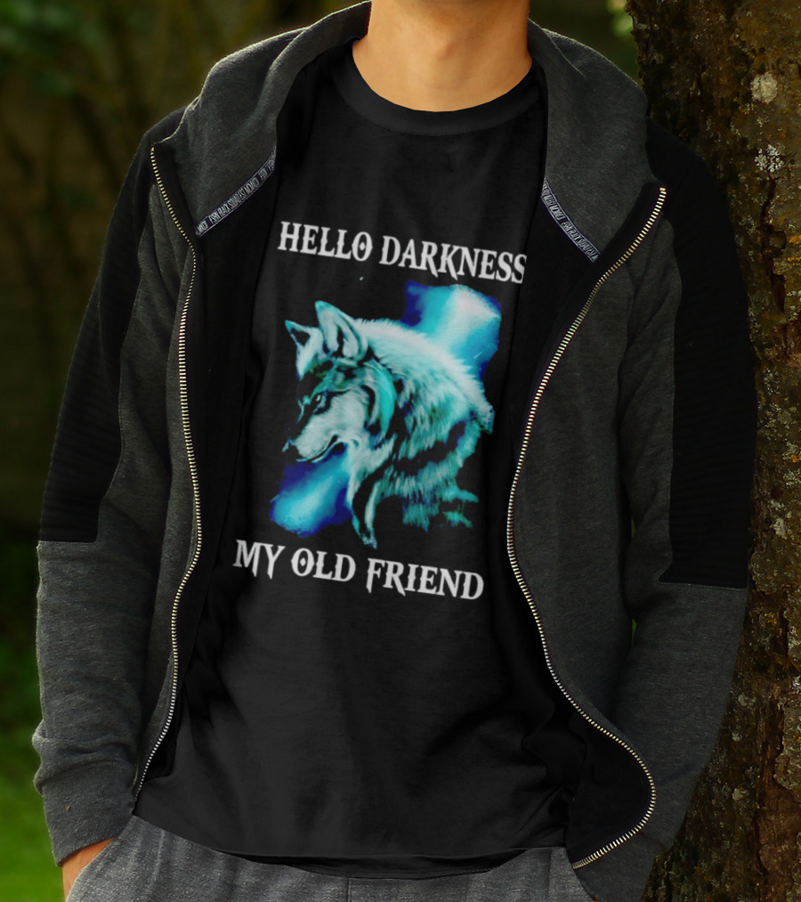 Hello Darkness My Old Friend Wolf T-Shirt
