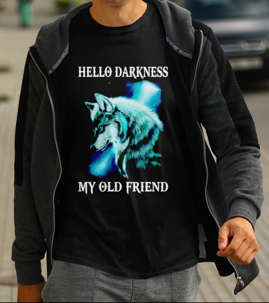 Hello Darkness My Old Friend Wolf T-Shirt