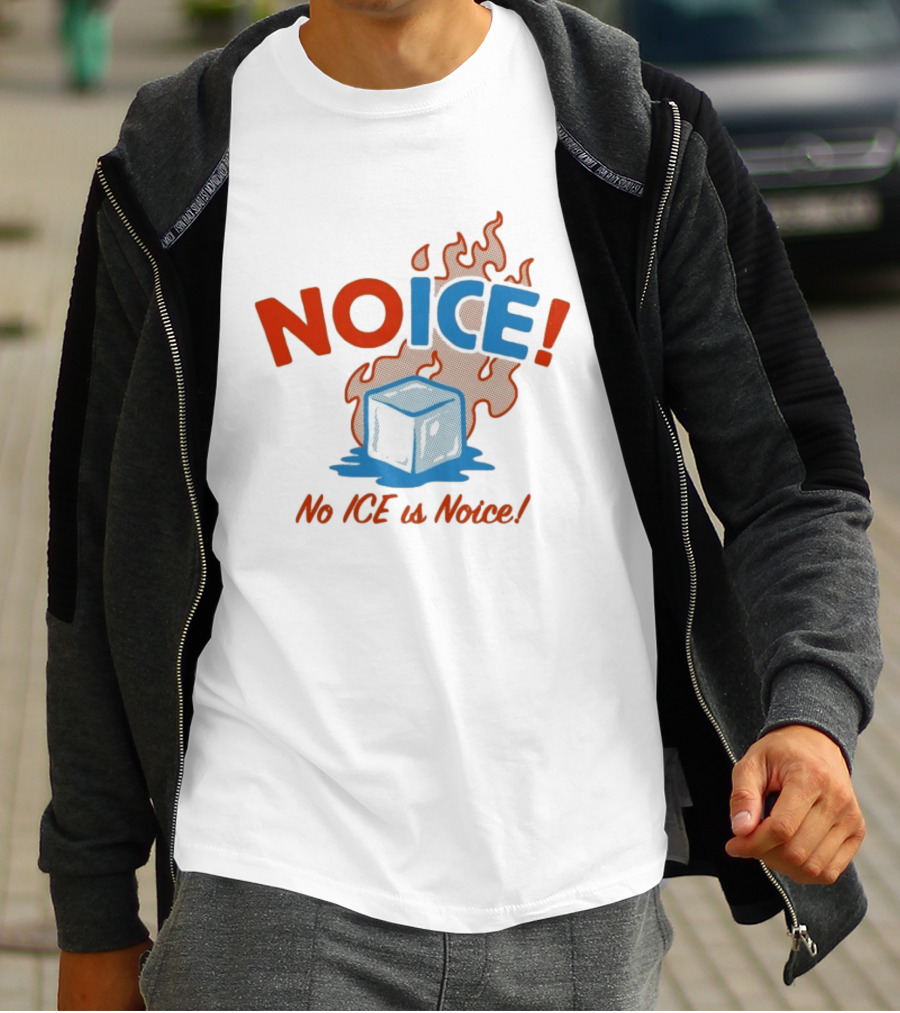 No ICE Noice Ice Cube Flame Fun Playful T-Shirt