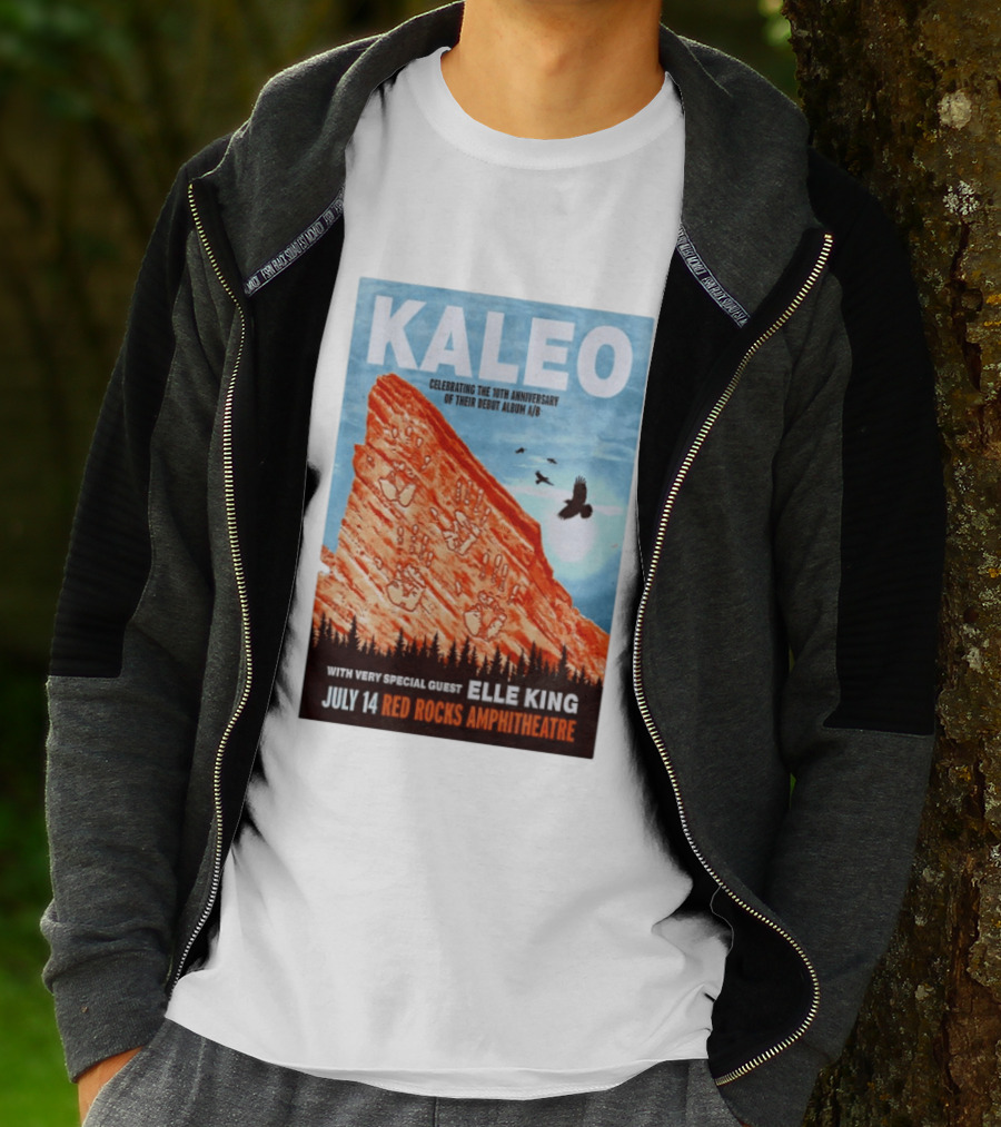 Kaleo Celebrating 10th Anniversary A/B With Guest Elle King July 14 Red Rocks Amphitheatre T-Shirt