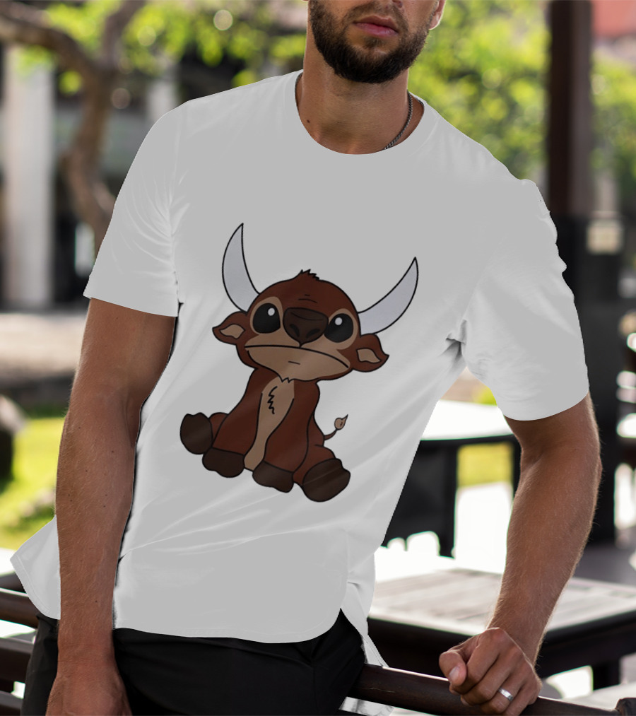 Minotaur Buffalo Bills Cute Cartoon Minotaur Character With Big Horns T-Shirt