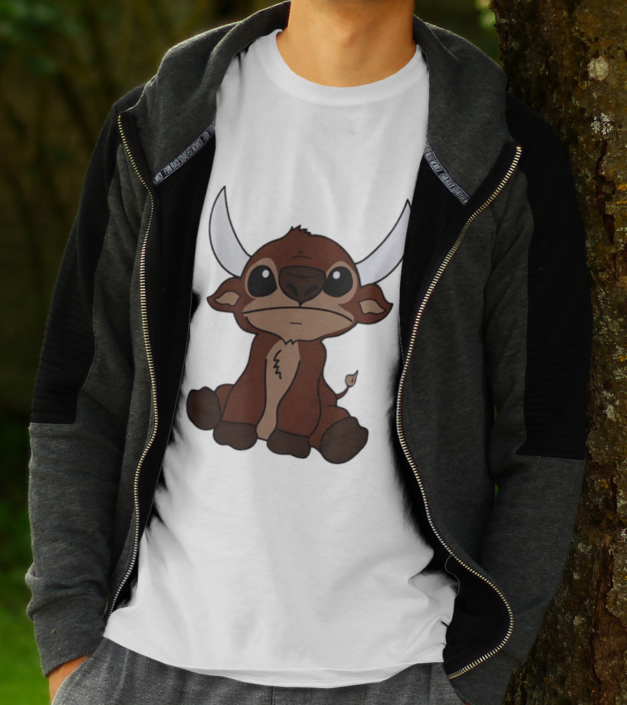 Minotaur Buffalo Bills Cute Cartoon Minotaur Character With Big Horns T-Shirt