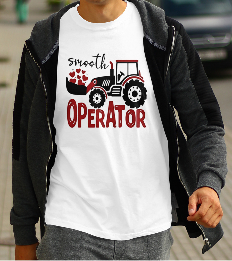 Smooth Operator Toddler Tractor Hearts T-Shirt