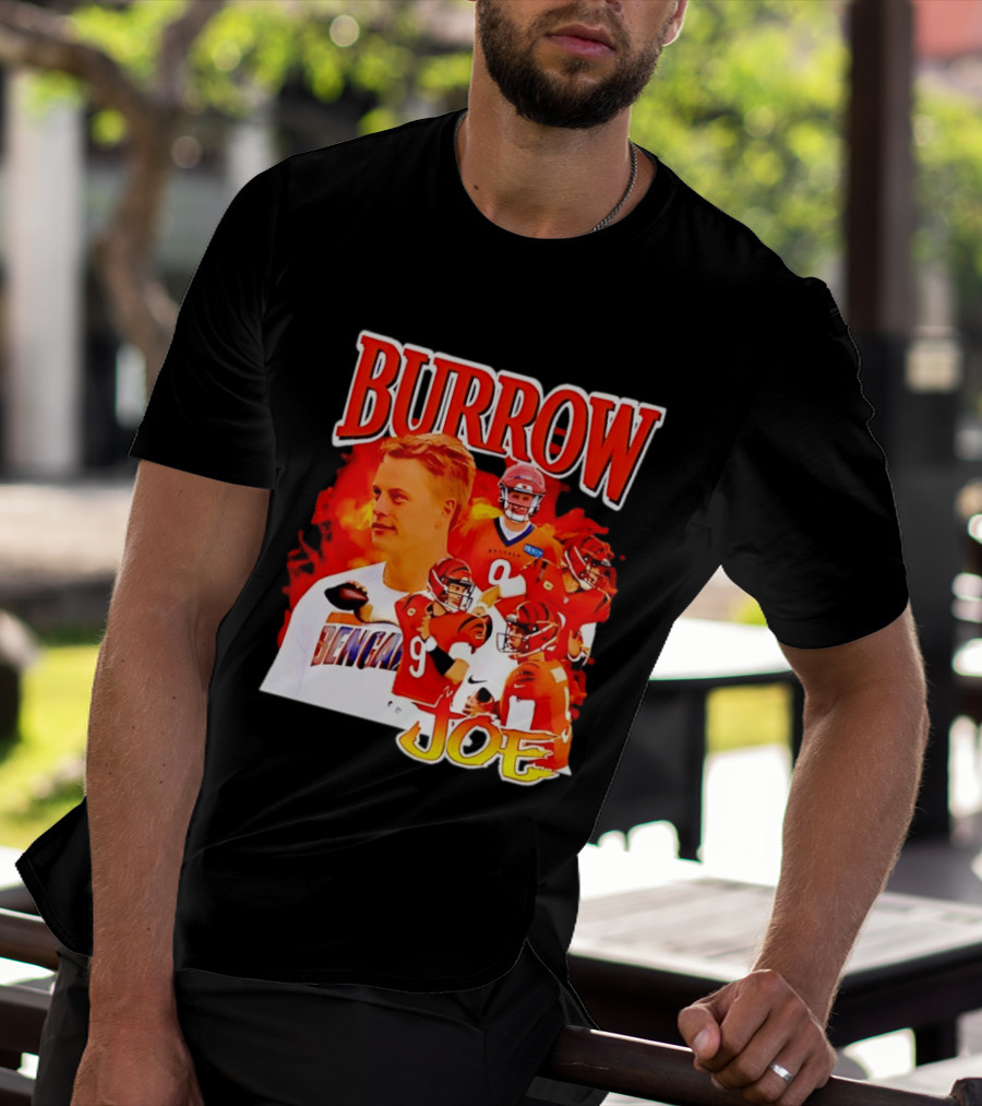 Burrow Joe 9 Cincinnati Bengals Football Star Blazing T-Shirt