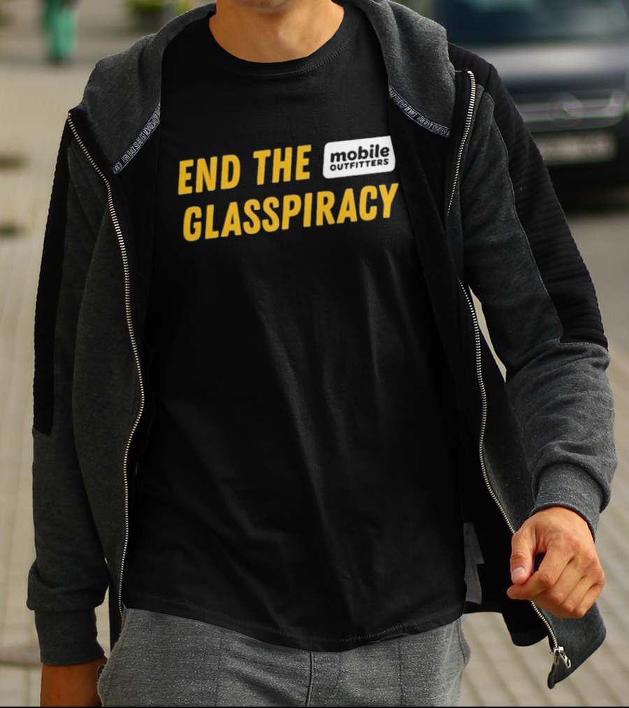 END THE GLASSPIRACY Mobile Outfitters T-Shirt