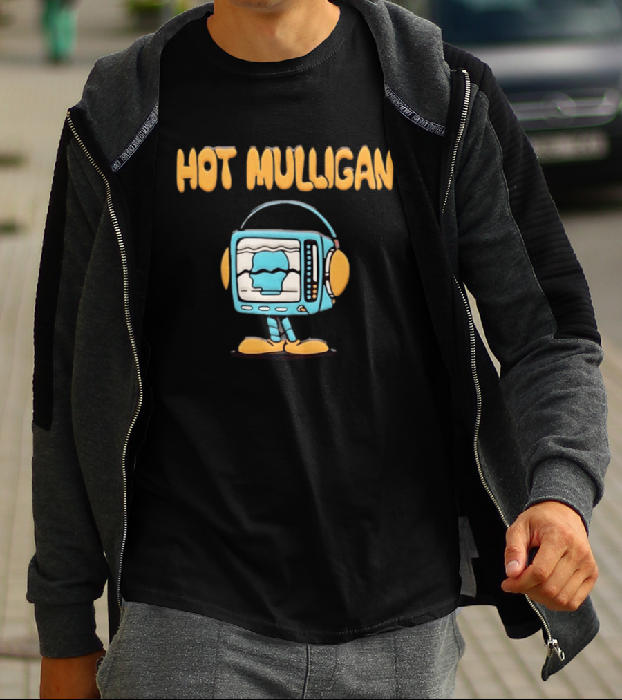 Hot Mulligan TV Guy Puff Headphone T-Shirt