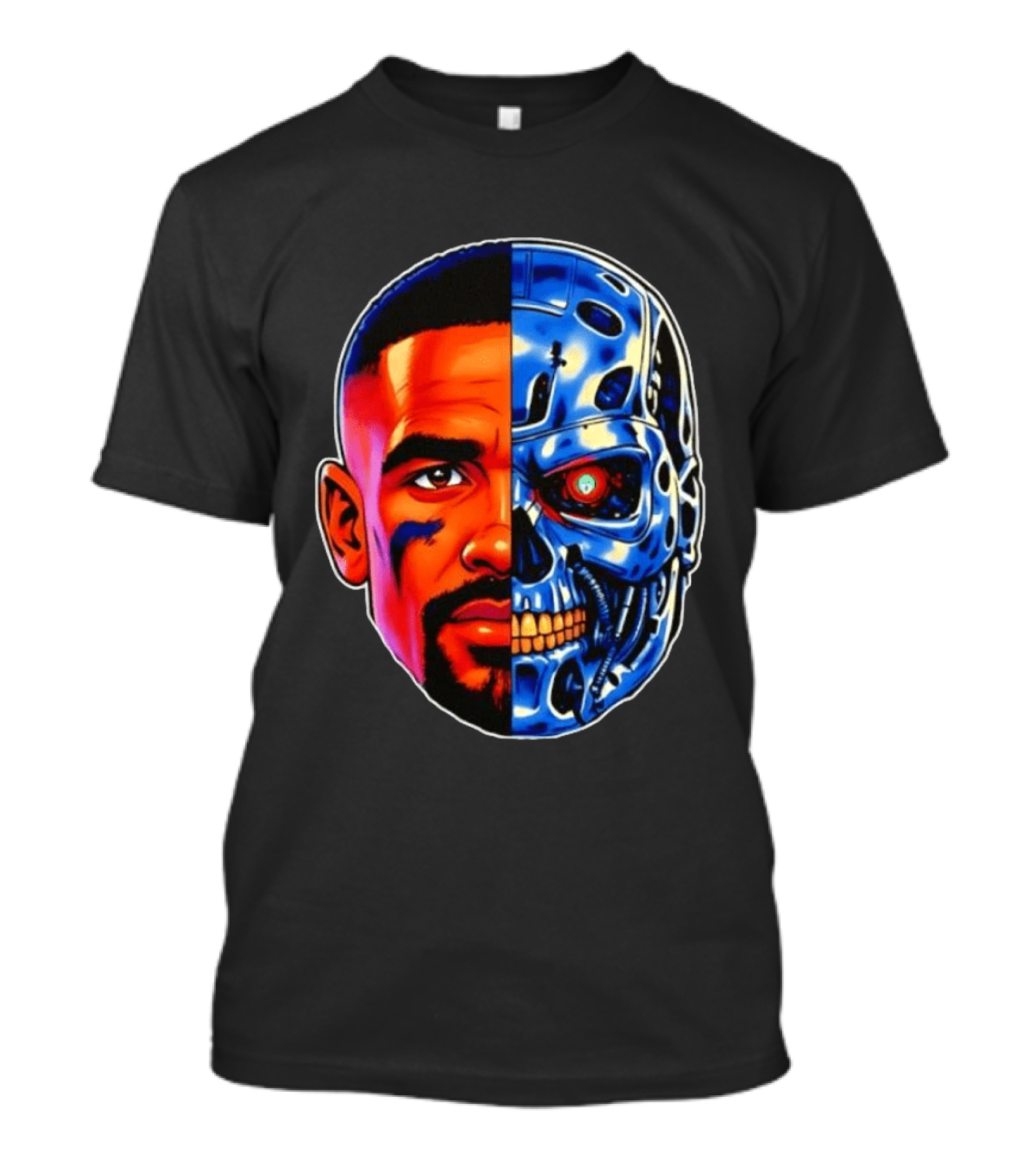 Jalen Hurts The Terminator Half Face Robo Fusion T-Shirt