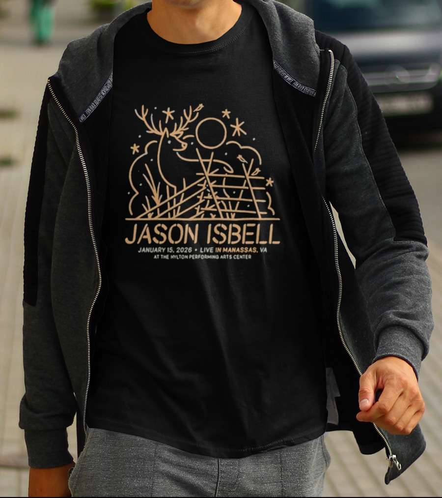 Jason Isbell Live January 15 2026 Manassas Virginia Hylton Performing Arts Center T-Shirt