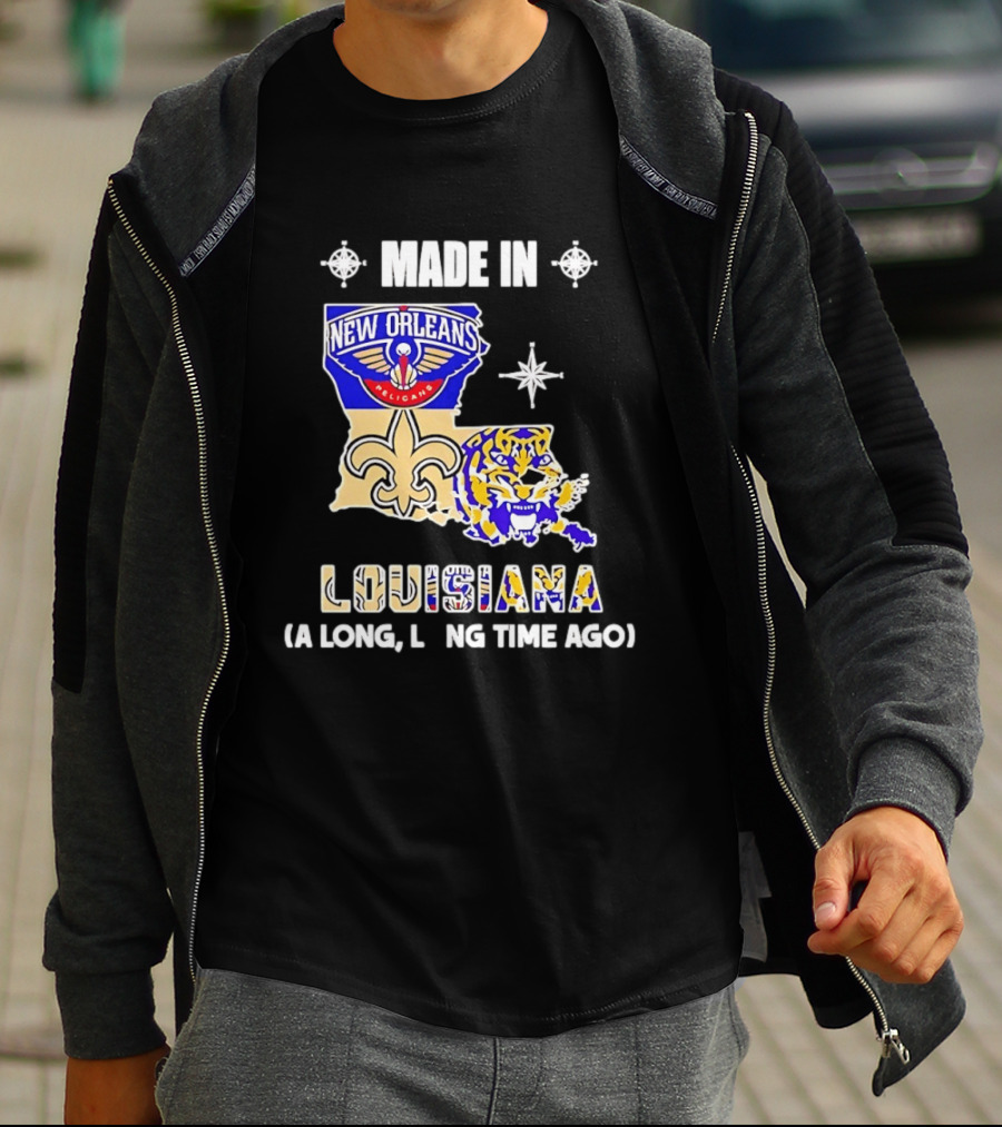 New Orleans Pelicans And Louisiana State Mashup A Long Long Time Ago T-Shirt