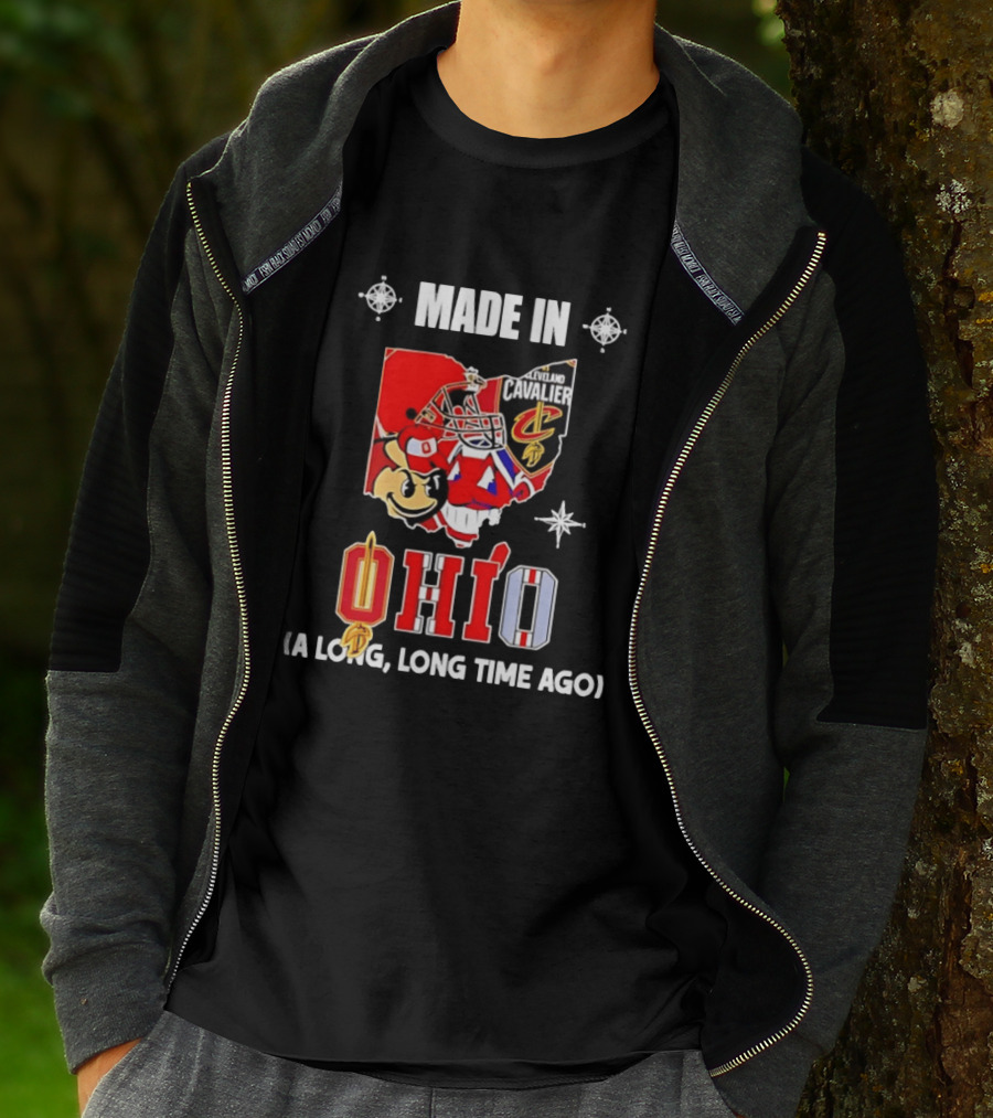 Ohio State Buckeyes Cleveland Cavaliers Made In Ohio A Long Long Time Ago T-Shirt