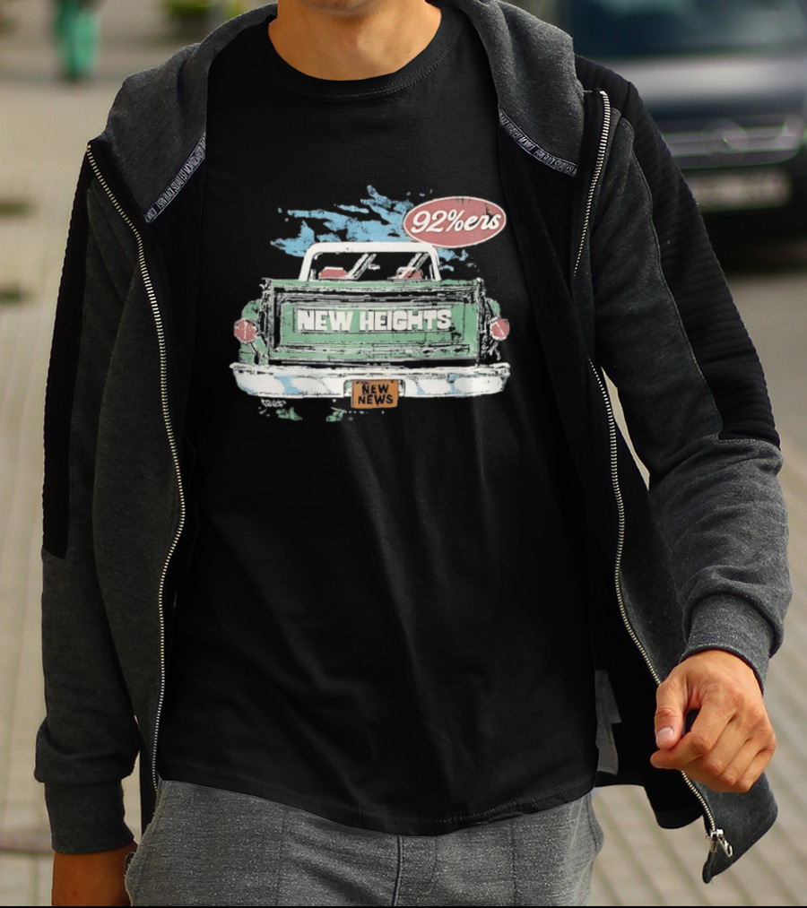 New Heights 92 Percenters Truck Vintage Style New News T-Shirt