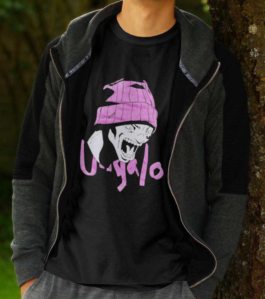 Ungalo JoJo's Bizarre Adventure Stone Ocean Pink Hat Manga T-Shirt