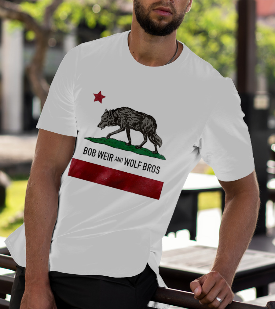 Bob Weir And Wolf Bros California Republic Wolf Star T-Shirt
