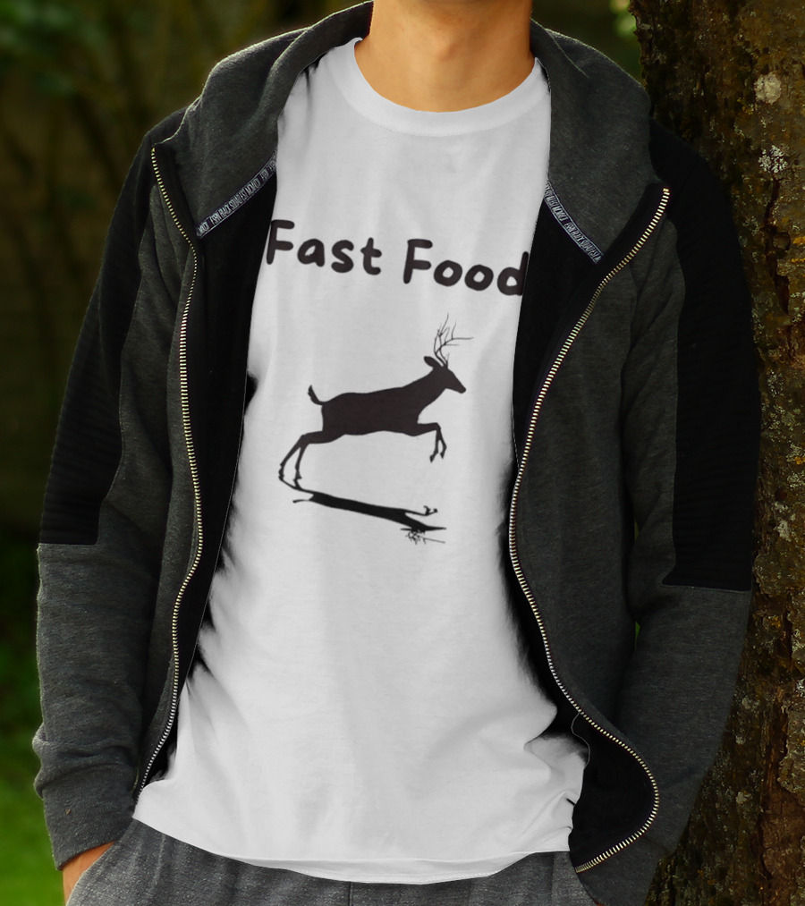 Fast Food Deer Humor For Outdoor Hunting Enthusiasts T-Shirt