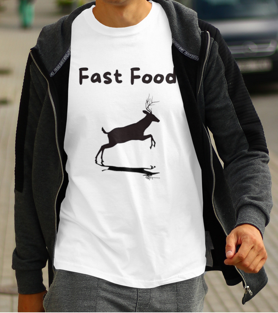 Fast Food Deer Humor For Outdoor Hunting Enthusiasts T-Shirt