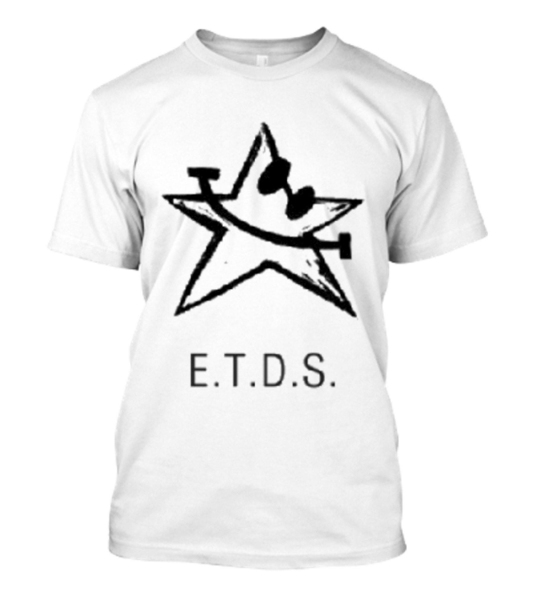 E.T.D.S. Freestar Sketched Icon And Lettering T-Shirt