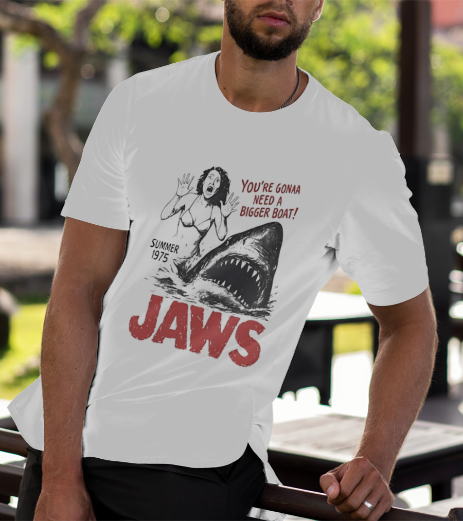 Jaws You're Gonna Need A Bigger Boat Summer 1975 Vintage Movie T-Shirt