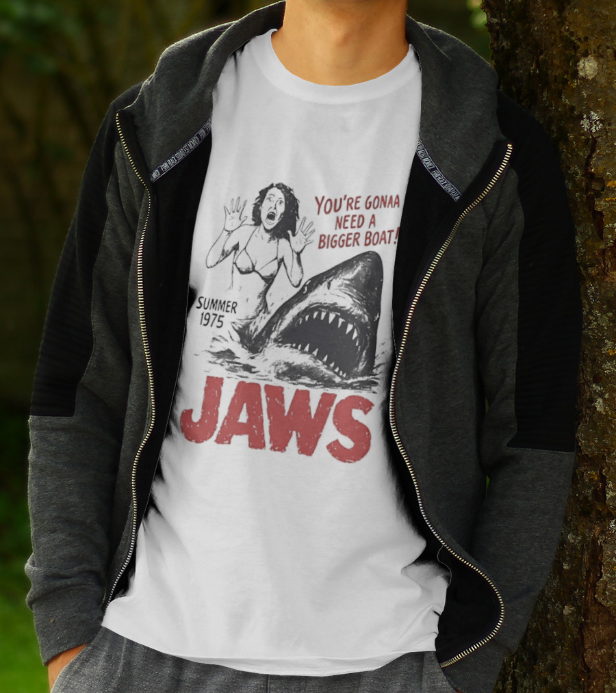 Jaws You're Gonna Need A Bigger Boat Summer 1975 Vintage Movie T-Shirt