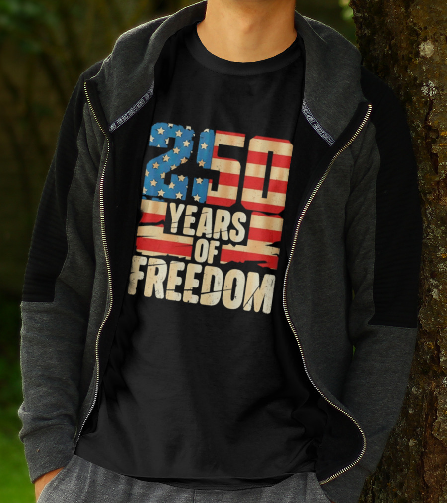 250 Years Of American Freedom Flag Celebration T-Shirt