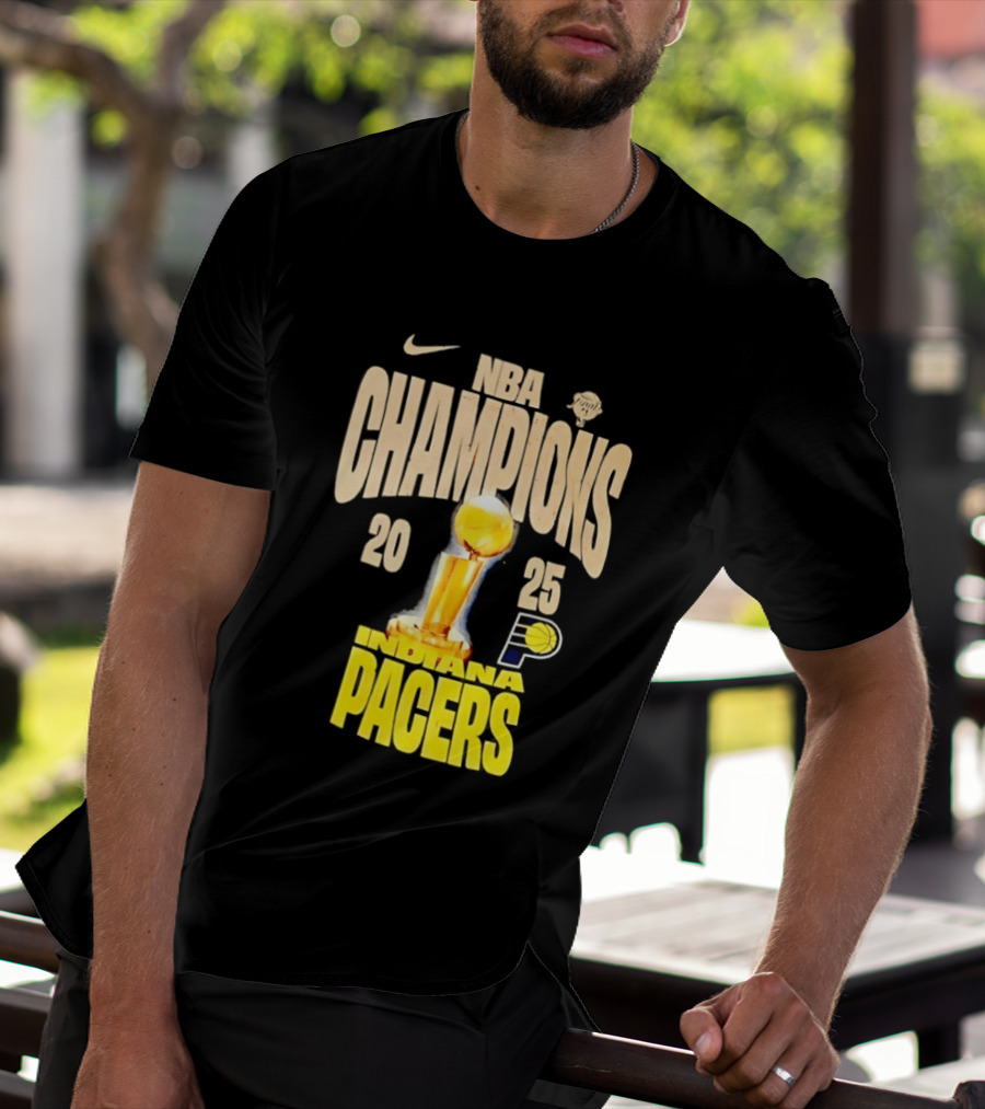 NBA Champions 2025 Indiana Pacers Trophy Nike T-Shirt