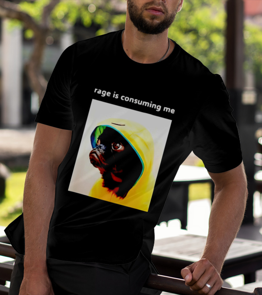 Rage Is Consuming Me Pug In Yellow T-Shirt