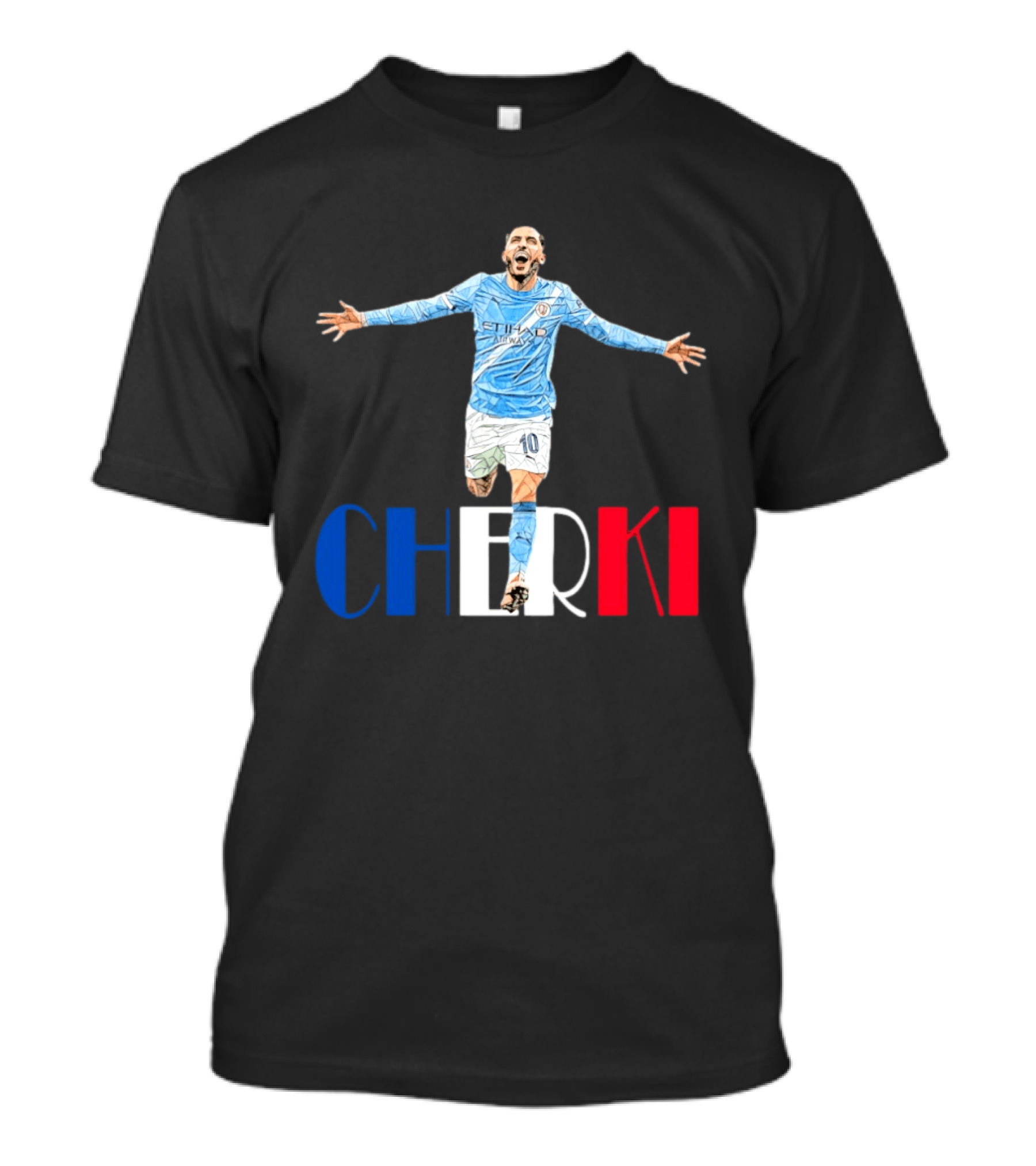 Rayan Cherki 10 Manchester City Etihad Airways T-Shirt