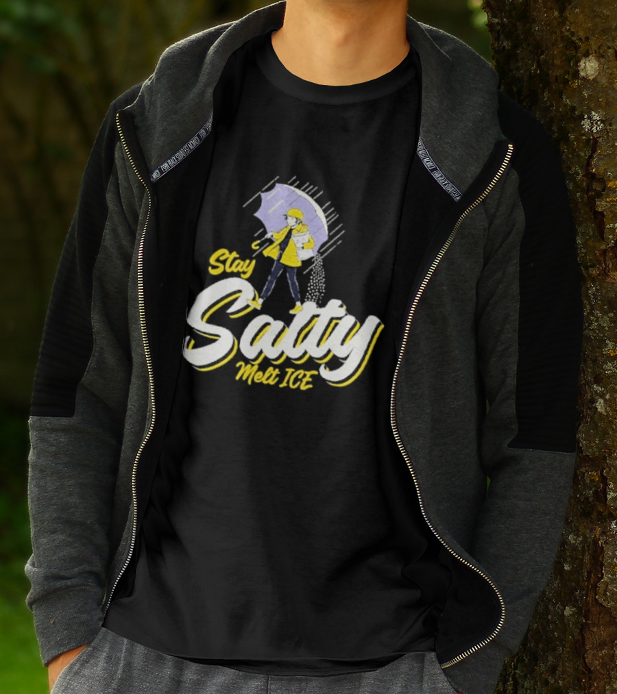 Stay Salty Umbrella Yellow Outfit Melt ICE T-Shirt