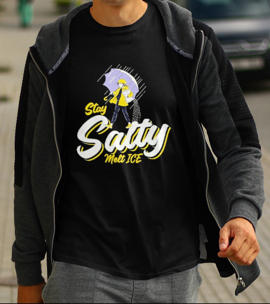 Stay Salty Umbrella Yellow Outfit Melt ICE T-Shirt