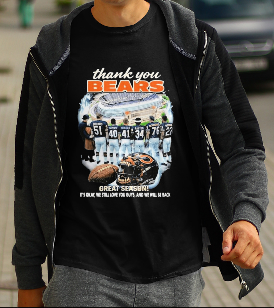 Thank You Bears Soldier Field Legends Great Season Players T-Shirt