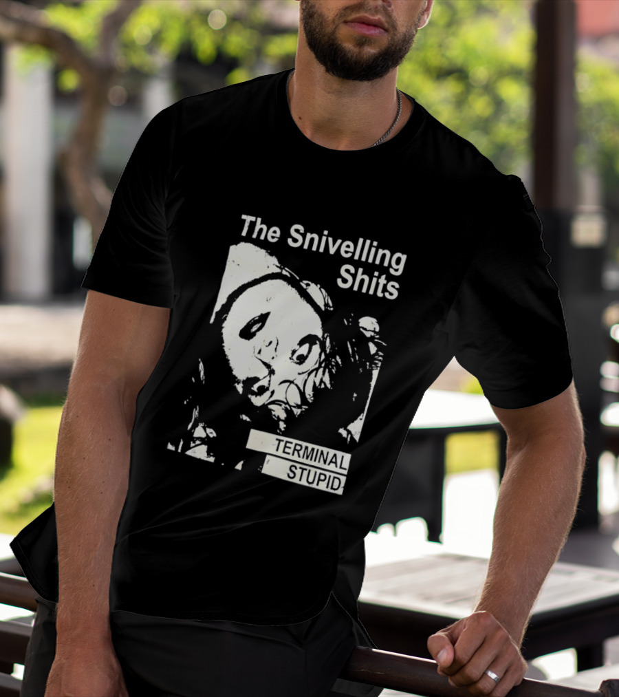 The Snivelling Shits Terminal Stupid Album Cover T-Shirt