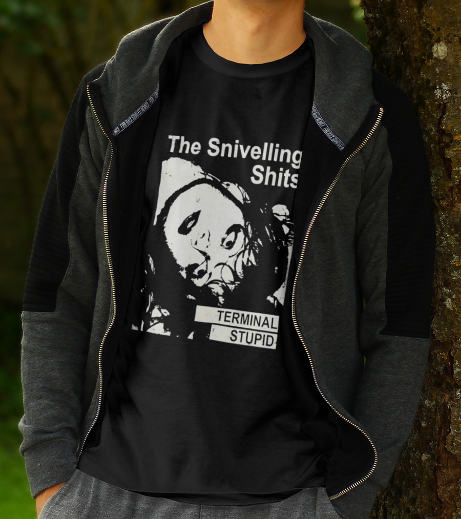 The Snivelling Shits Terminal Stupid Album Cover T-Shirt