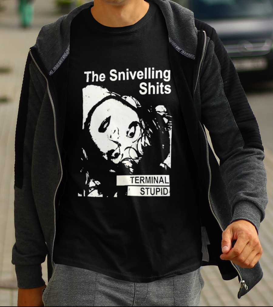 The Snivelling Shits Terminal Stupid Album Cover T-Shirt